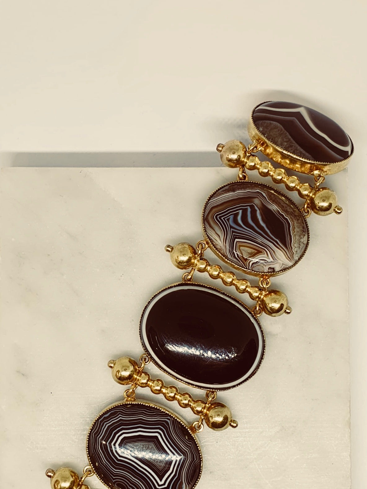 Banded Agate Pinchbeck Bracelet – Victoria Bedwell